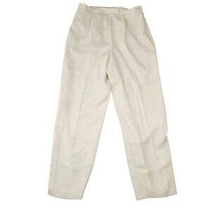 Nygard Collection Ivory Pleated Trousers High Waisted Dress Pants White Size 12